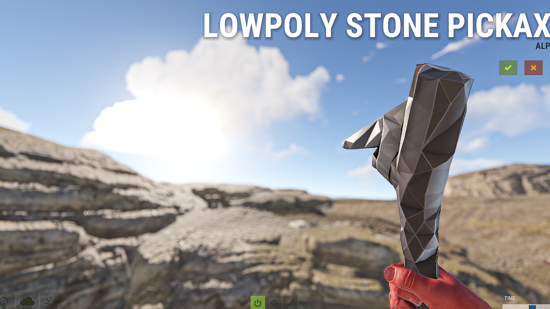 Low Poly Stone Pickaxe thumbnail 2