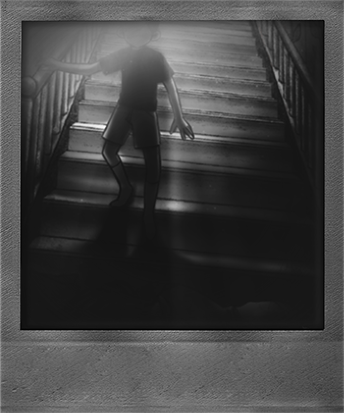 Призраки в темноте песня. Тени под лестницей. Тень человека на лестнице. Призрак на лестнице. Омори фотоальбом правды.