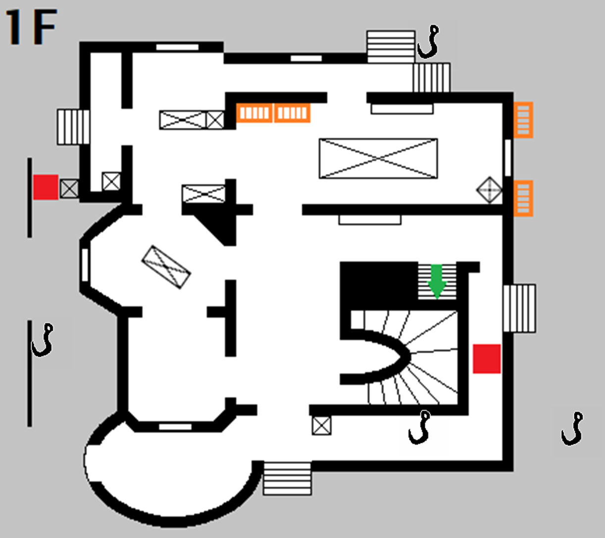 Comunita Di Steam Guida Eng Jpn Main Building Map固有建築の平面図