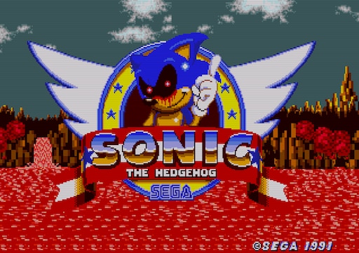 Screenshot of sonic.exe game on sega genesis