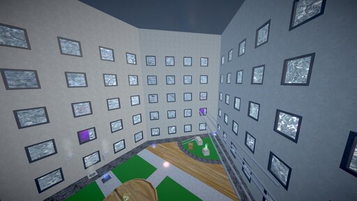 Level 188 Of The Backrooms - The Courtyard of Windows 