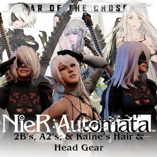 N:A) NieR:Automata - 2B's, A2's, and Kaine's Hair & Head Gear 