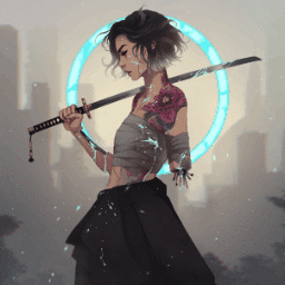 Katana 刀 4k {Artwork by Mona Finden}