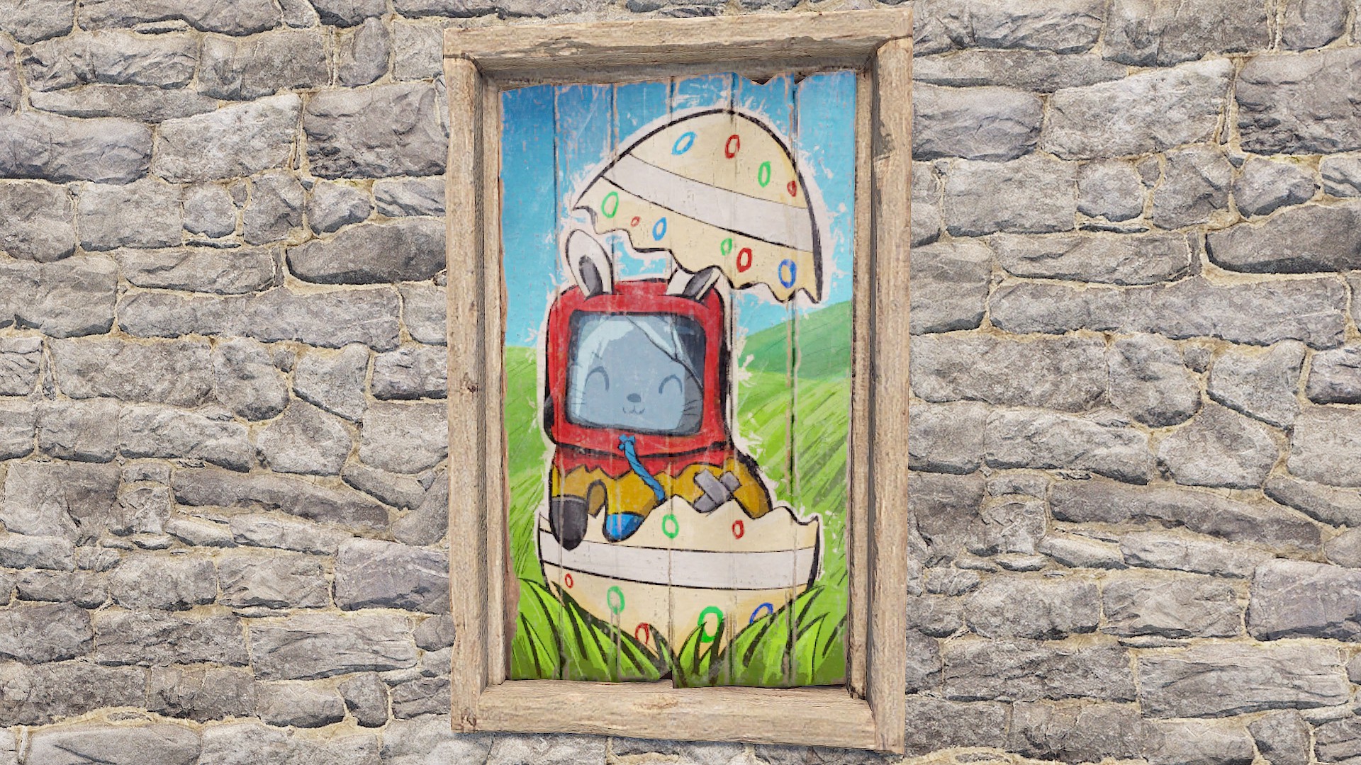Funny Bunny Wood Door thumbnail 3