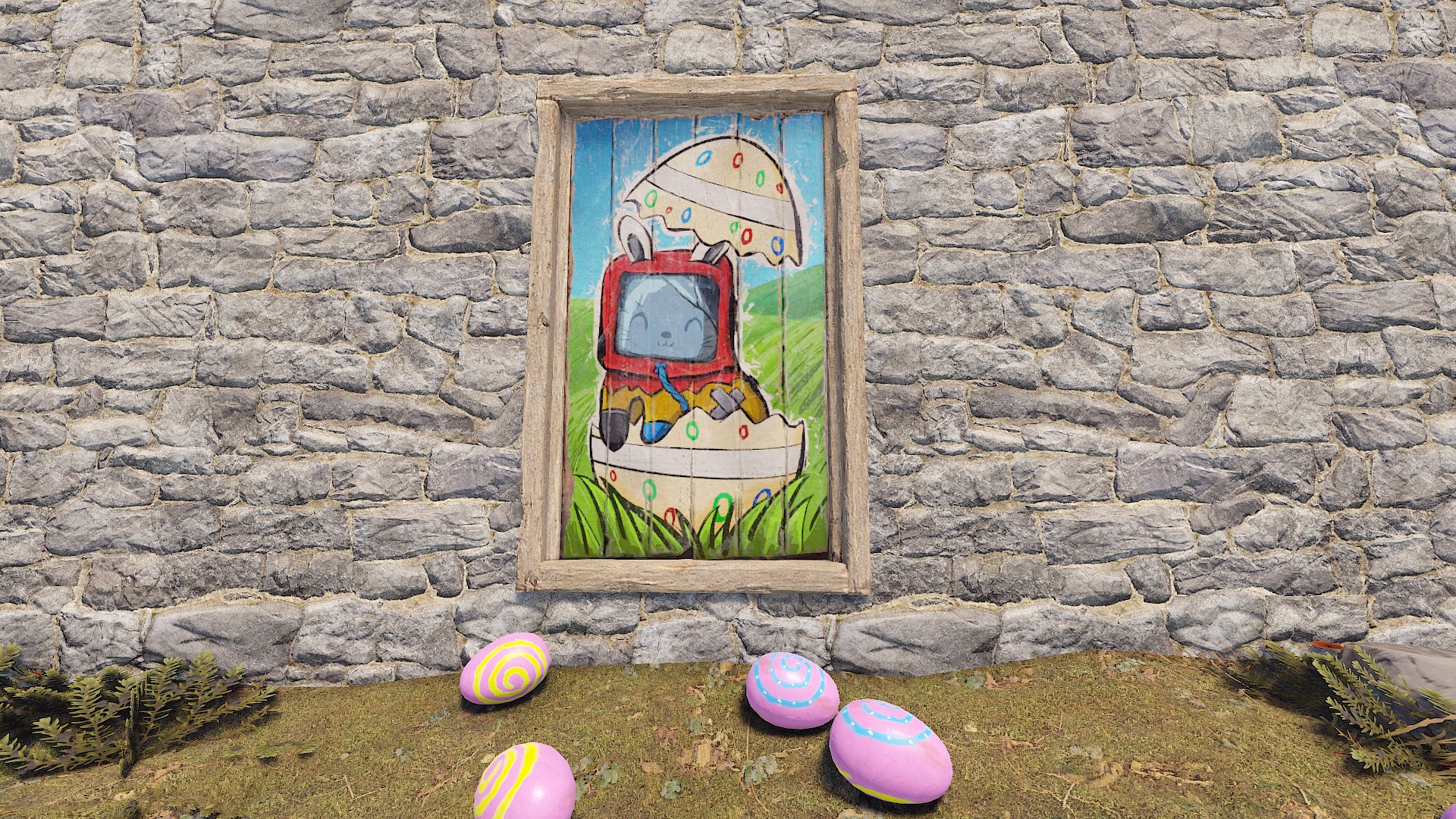 Funny Bunny Wood Door thumbnail 5