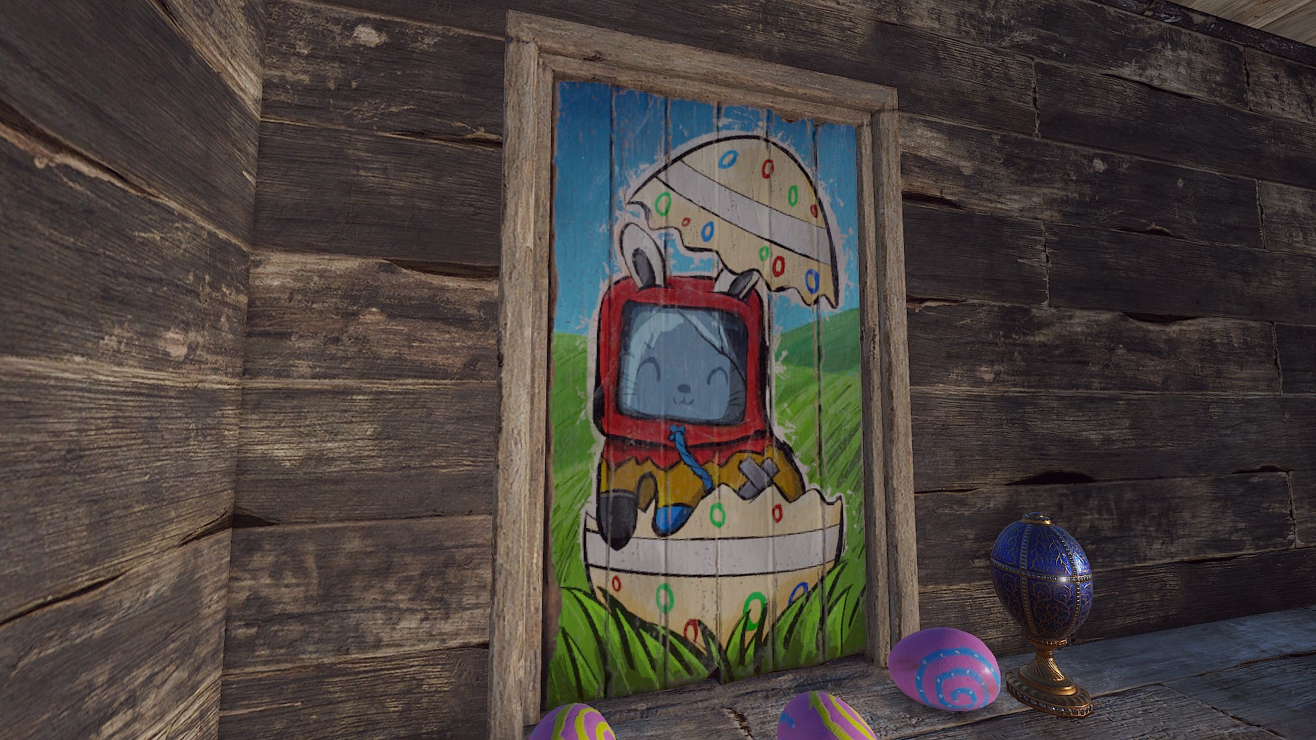 Funny Bunny Wood Door thumbnail 4