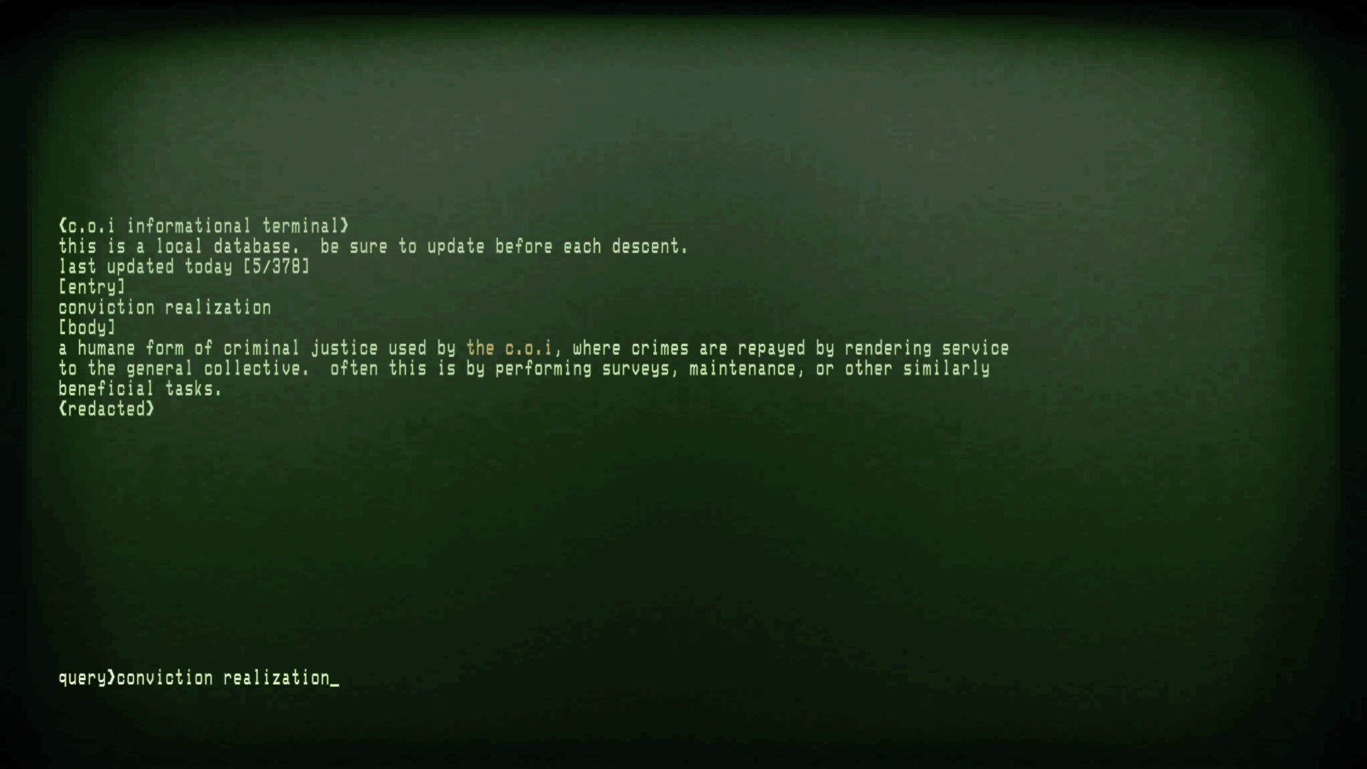 Game Lore -- The C.O.I Informational Terminal Commands image 23