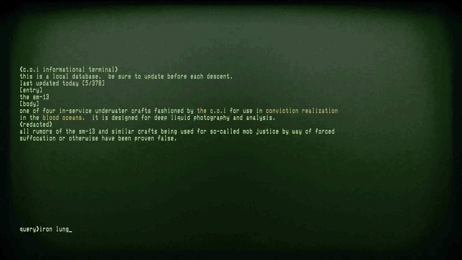 Game Lore -- The C.O.I Informational Terminal Commands image 35