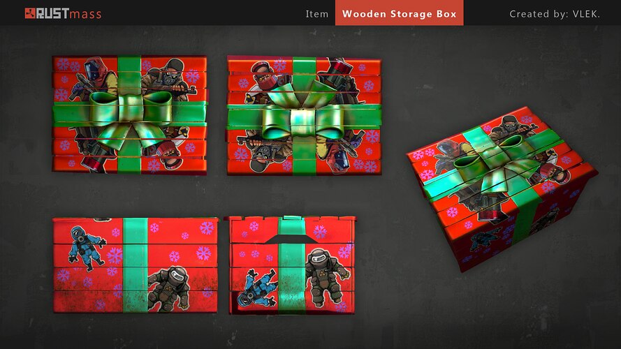 Festive Stickered Storage Box - image 1