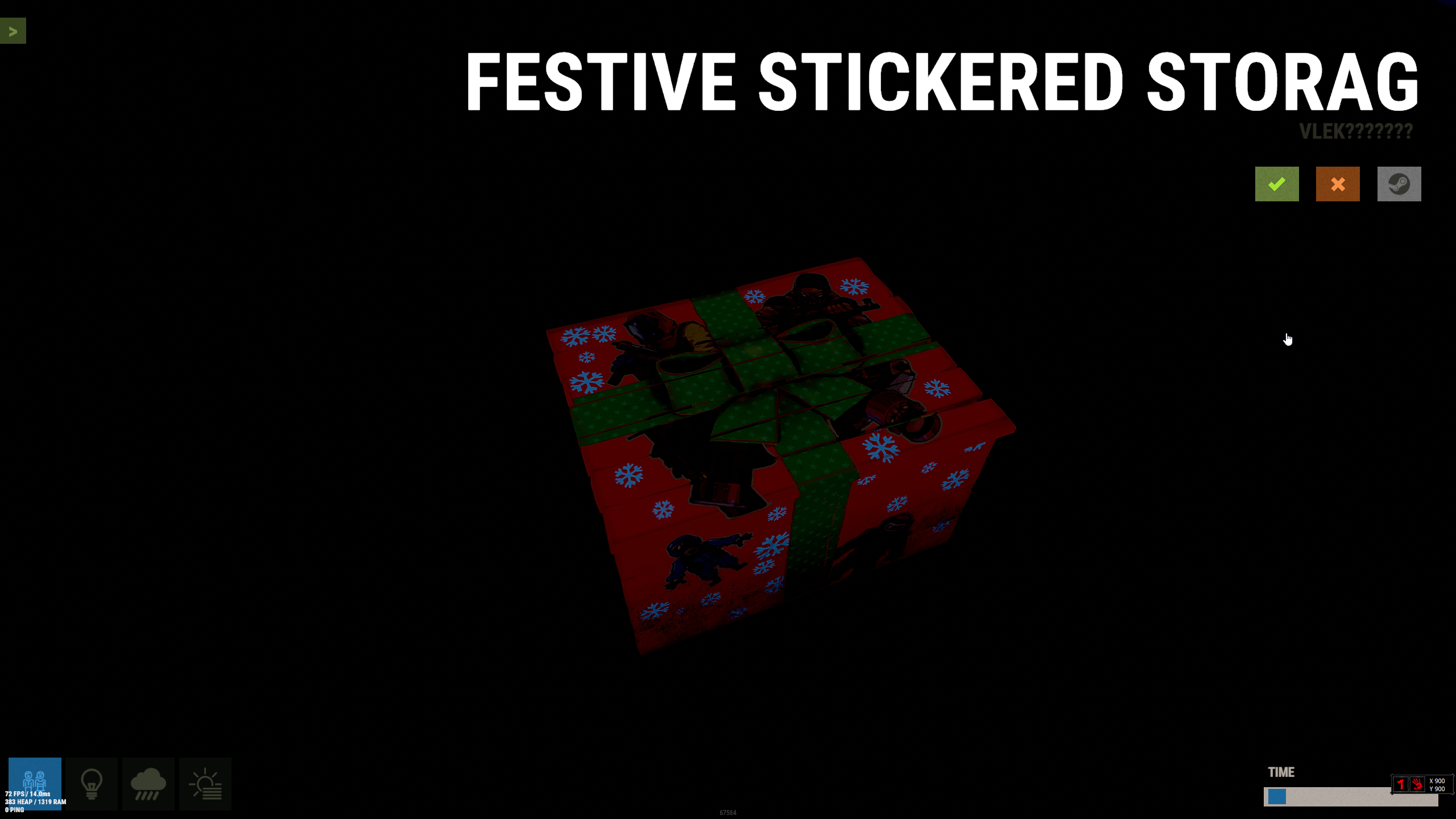 Festive Stickered Storage Box thumbnail 2