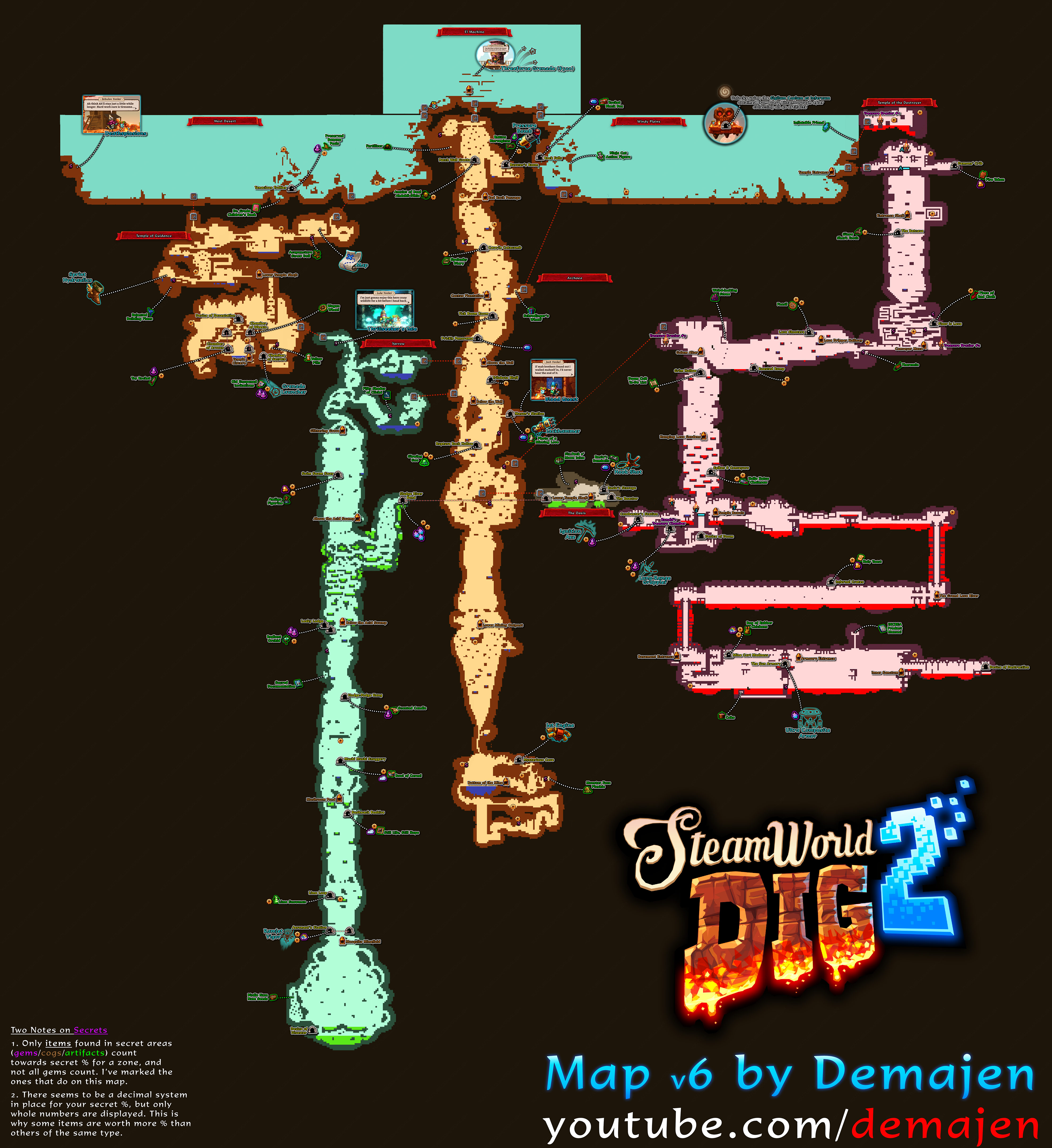 Steam Community :: Guide :: Steamworld Dig 2: 100% Map (+SECRETS% map)