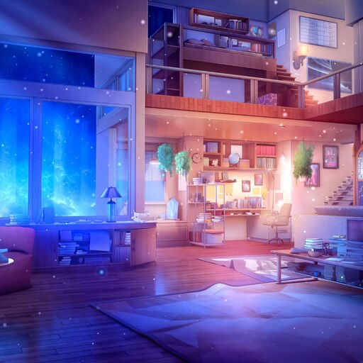 Living room 2024 background anime