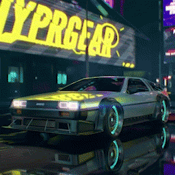 Cyberpunk DeLorean Night City Drive by Visualdon - 1080p