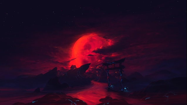 red moon wallpaper