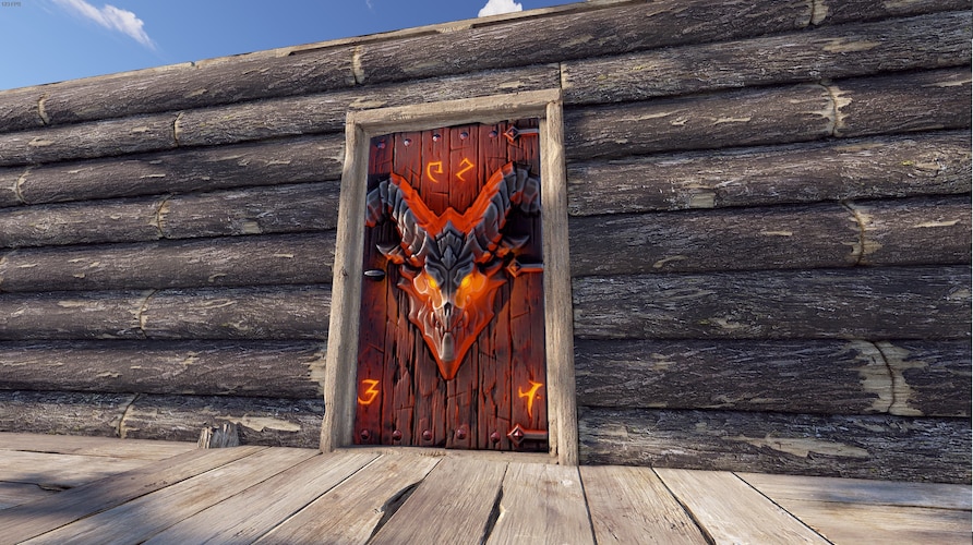 Molten Visage Wood Door - image 1