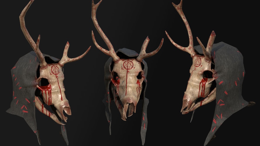 Cultist Deer Skull Mask - image 1