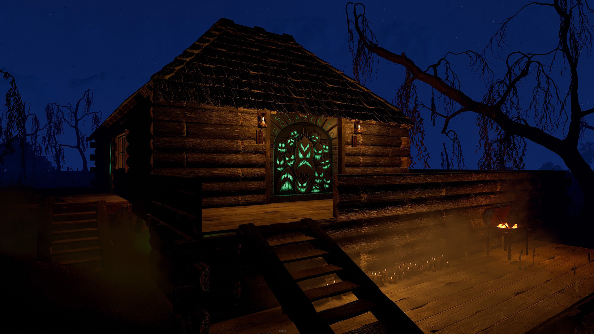 Ghostly Flame Garage Door thumbnail 2