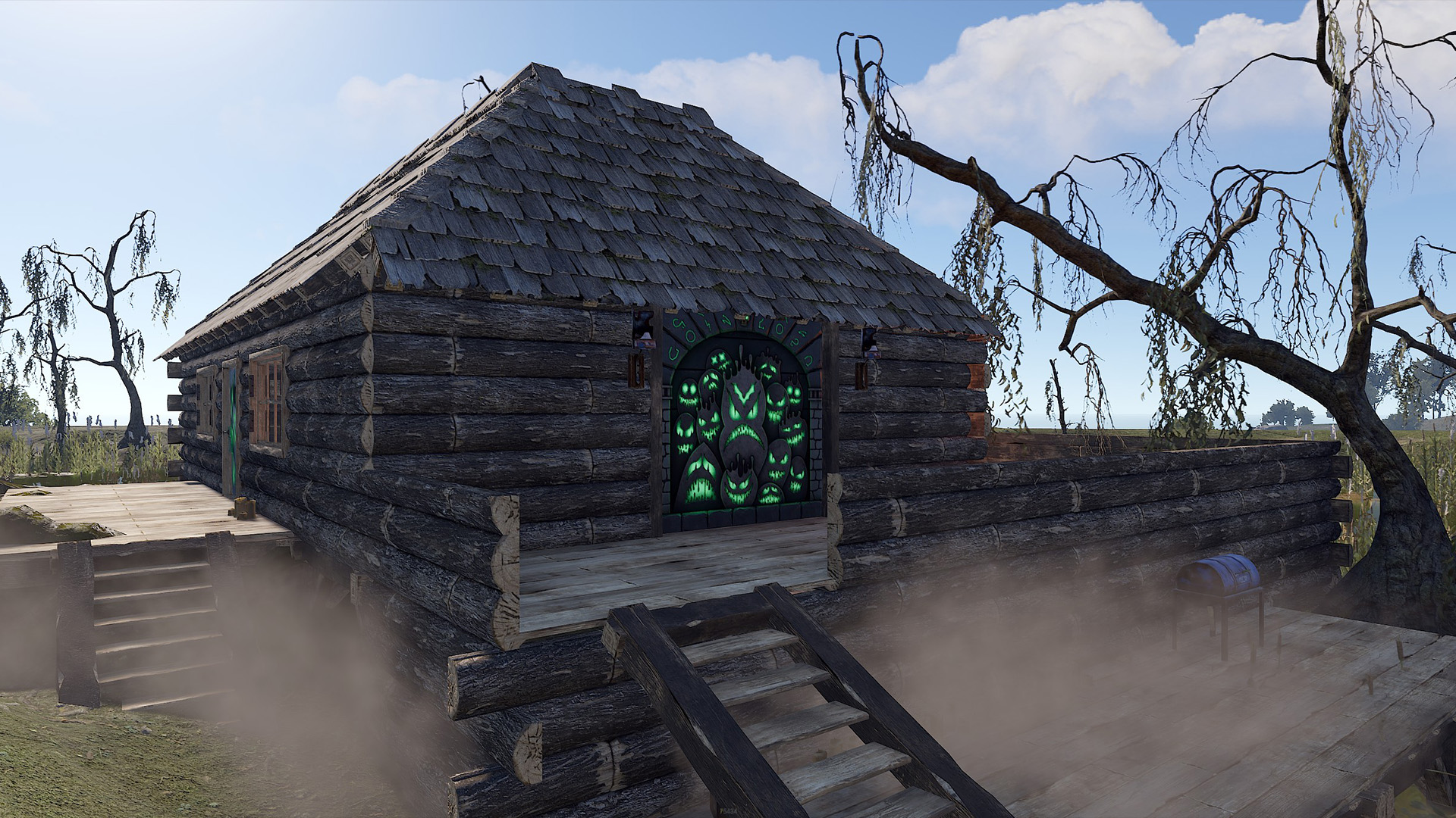 Ghostly Flame Garage Door thumbnail 3