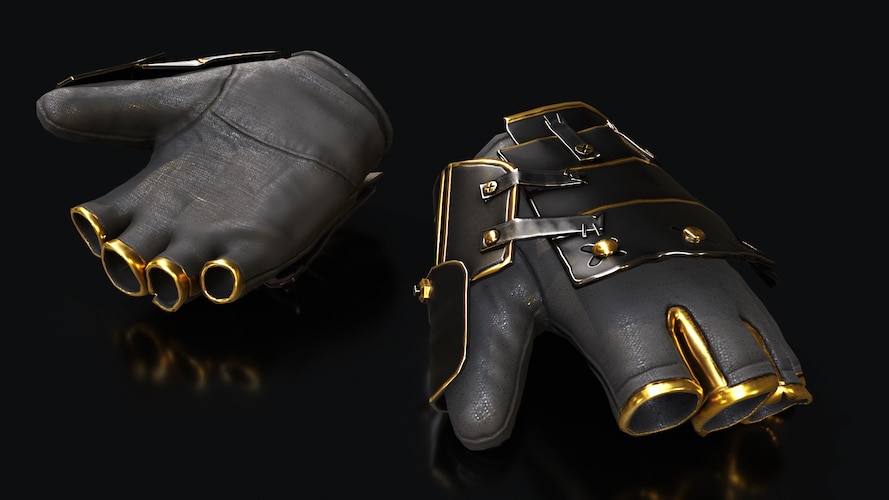 Black Gold Roadsign Gloves - image 2