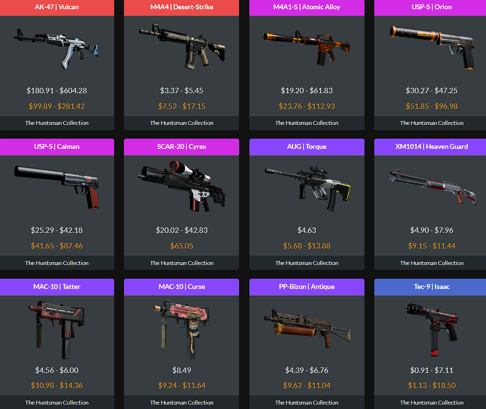 Steam Community :: Guide :: Skins pertencentes as suas caixas CS:GO