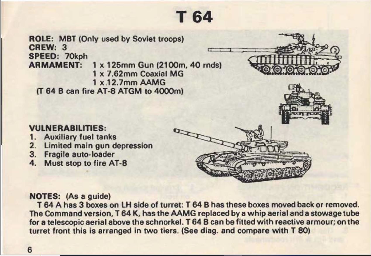 Soviet threat recognition guide 1988. 1 Tanks image 8