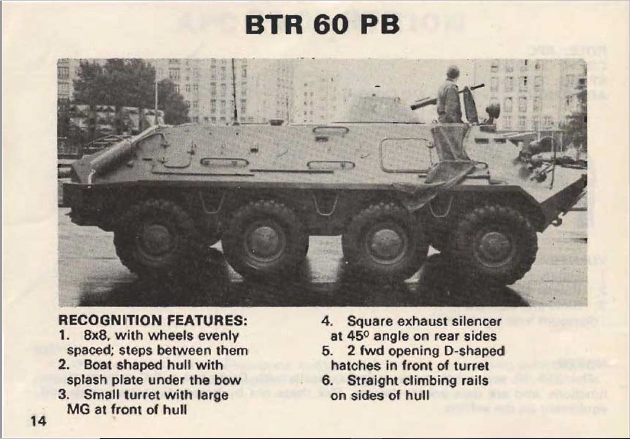 Soviet threat recognition guide 1988. 2. APC, BTR, BMP, BRDM... image 3