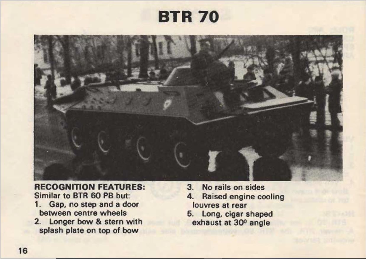 Soviet threat recognition guide 1988. 2. APC, BTR, BMP, BRDM... image 5