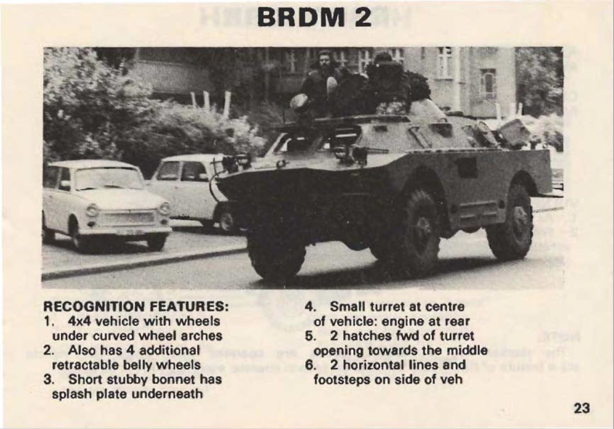 Soviet threat recognition guide 1988. 2. APC, BTR, BMP, BRDM... image 12