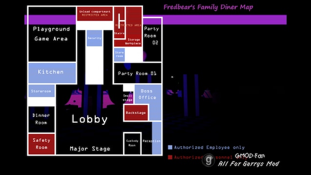 Fredbear's Family Diner map #vhs 