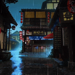 雨  Rainy Street. 🌧️