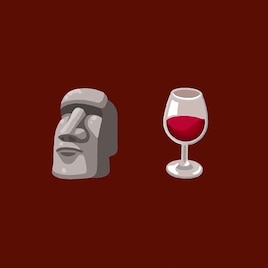 Fino Señores /🗿 Moai Head Emoji and 🍷 Wine Glass Emoji