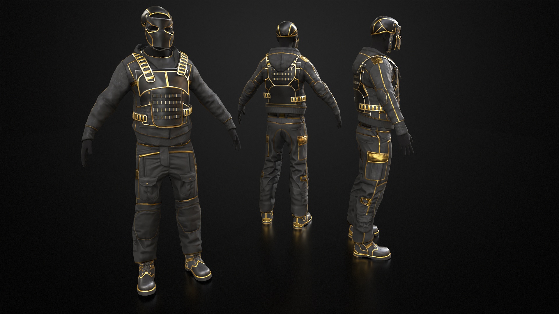 Black Gold Facemask thumbnail 3