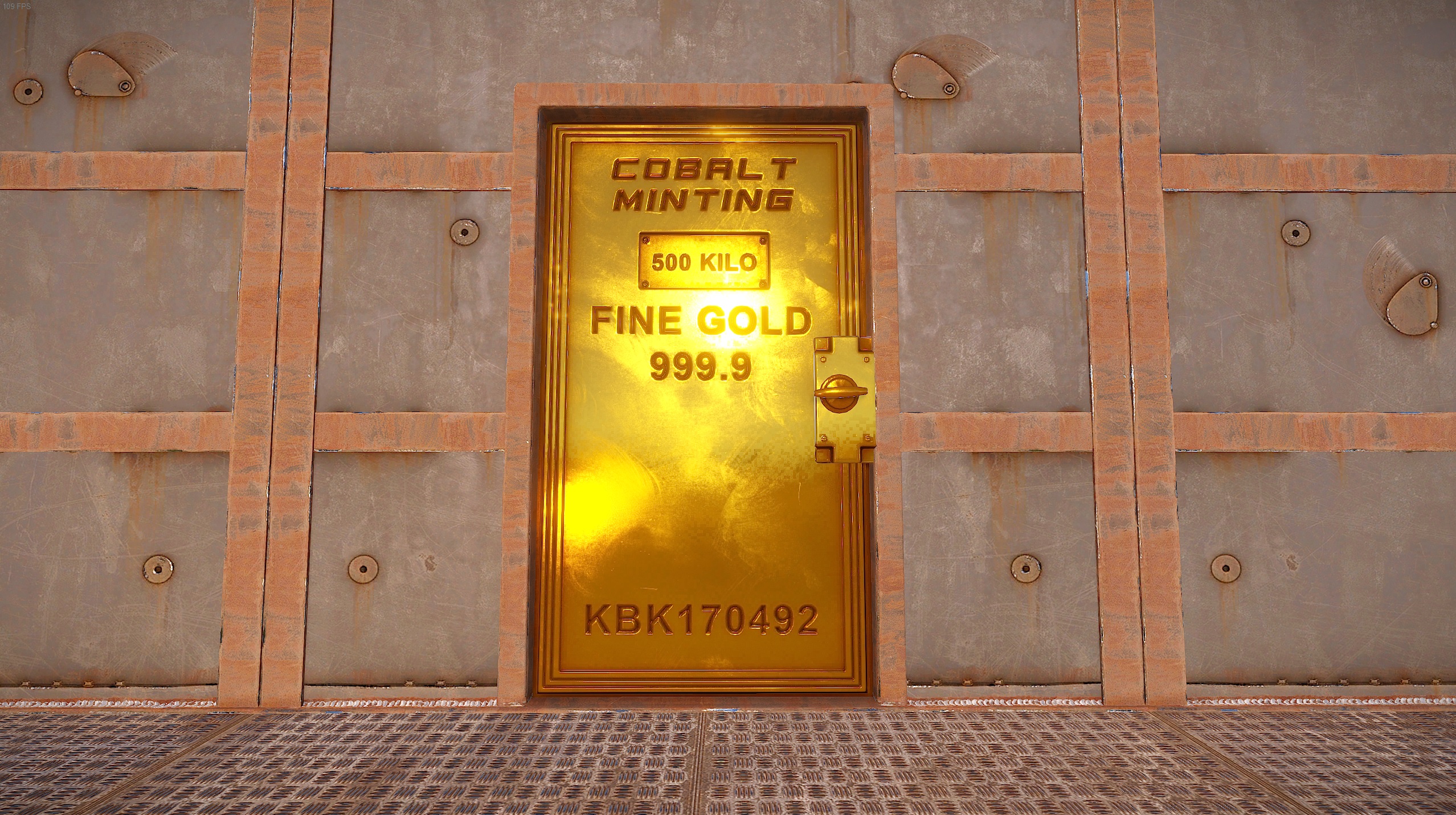 Minted Gold Armored Door thumbnail 4