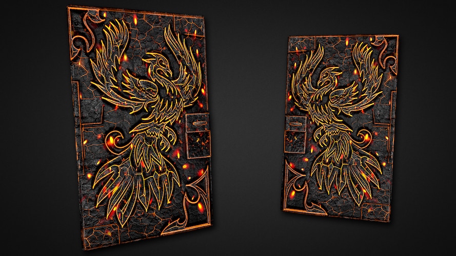 Fire Phoenix Metal Door - image 1