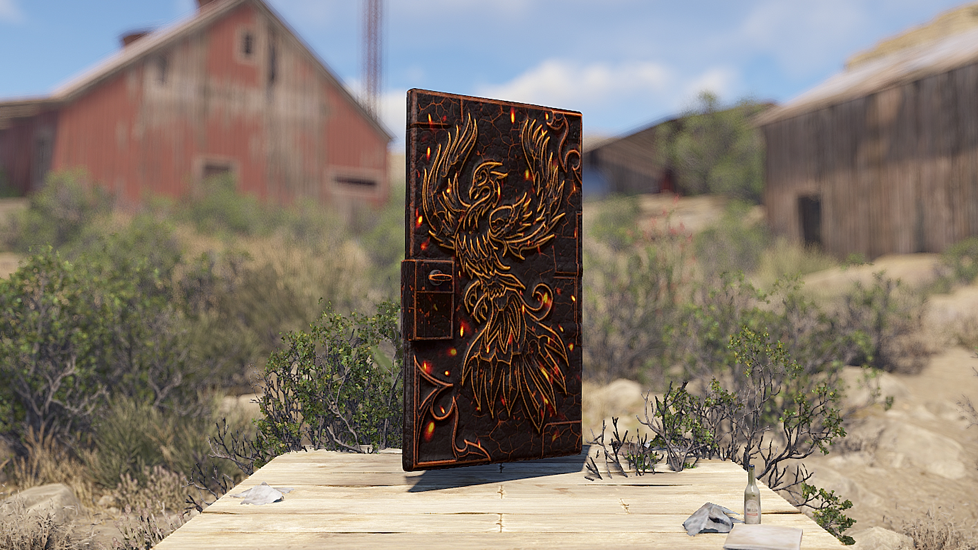 Fire Phoenix Metal Door thumbnail 3