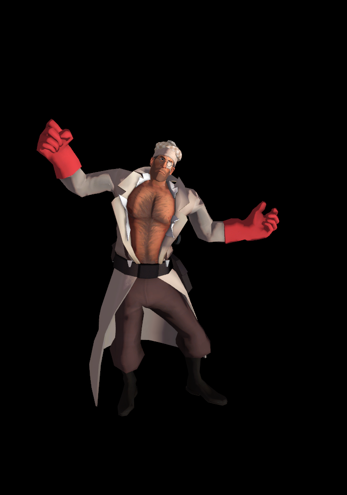 TF2 Hat of the Week on X: This week's cosmetic is the Burly Beast, which  is for the Medic. It rips open his coat to reveal a muscular chest and  torso with