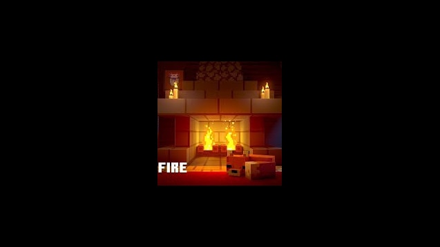 Steam Workshop::Minecraft - Relaxing Fireplace with Fox sleeping