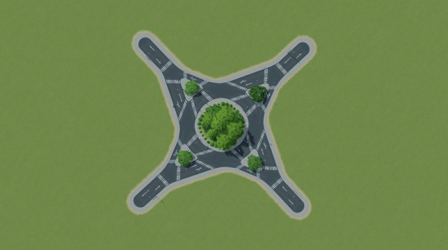 cities skylines roundabout builder