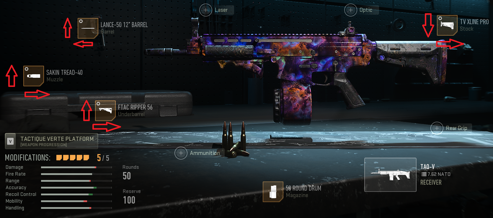 Low recoil, fast ads speed TAQ-V loadout image 1