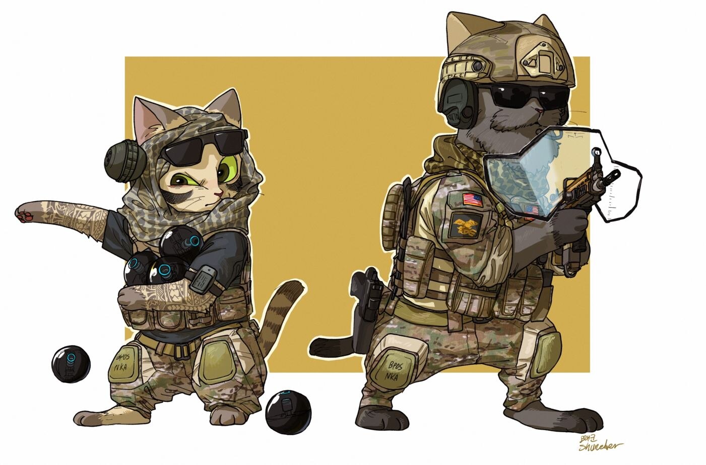 Оперативники коты из Rainbow Six