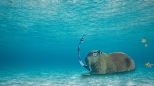 Капибара фото в воде Капибара фото в воде