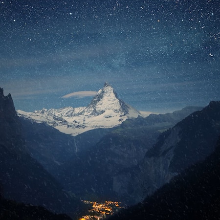 Alps Mountains - Windy & Snowing