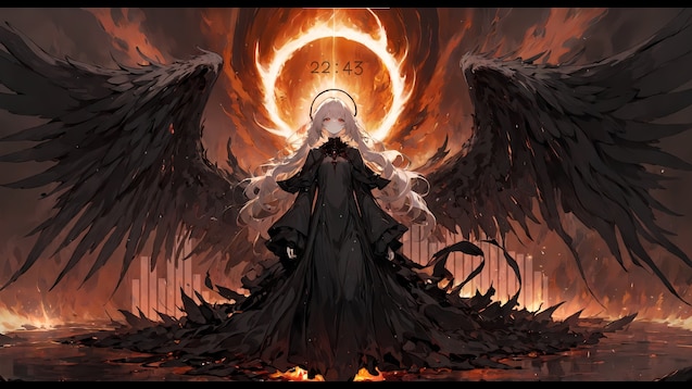 Steam Workshop::Fallen angel, Fire, Black wings