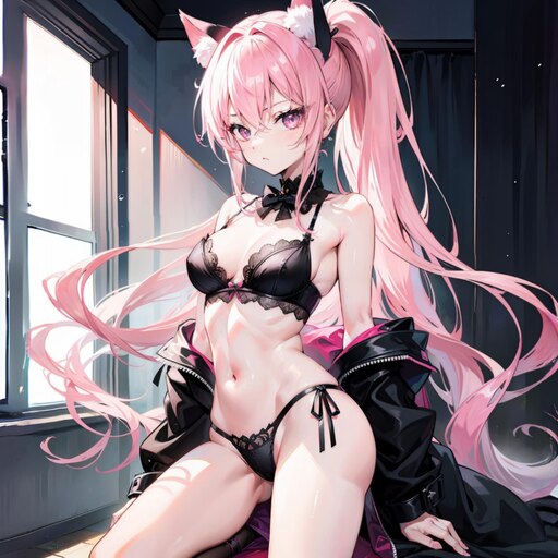 Steam Workshop anime girl lingerie pink hair