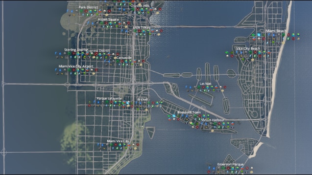Steam Workshop::Miami Vice City (street map)