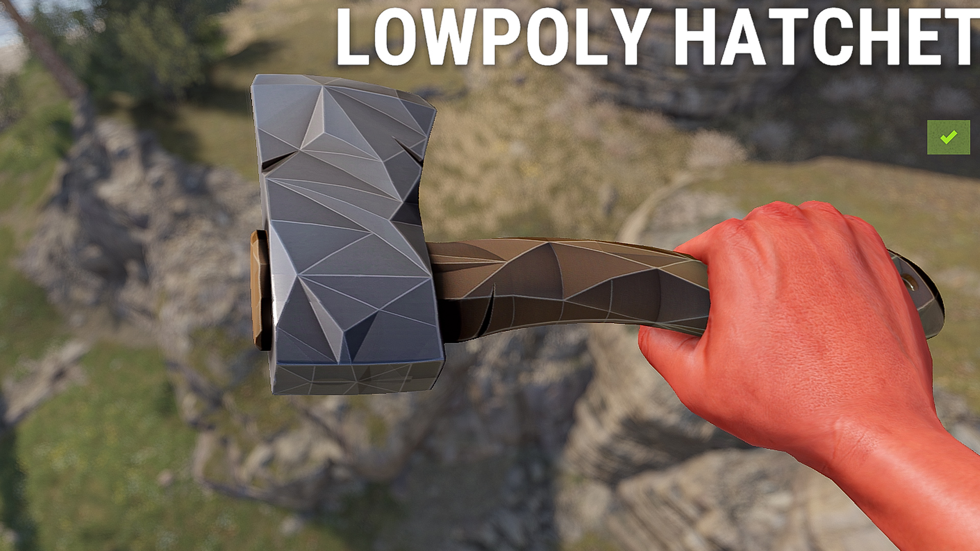 Low Poly Hatchet thumbnail 3