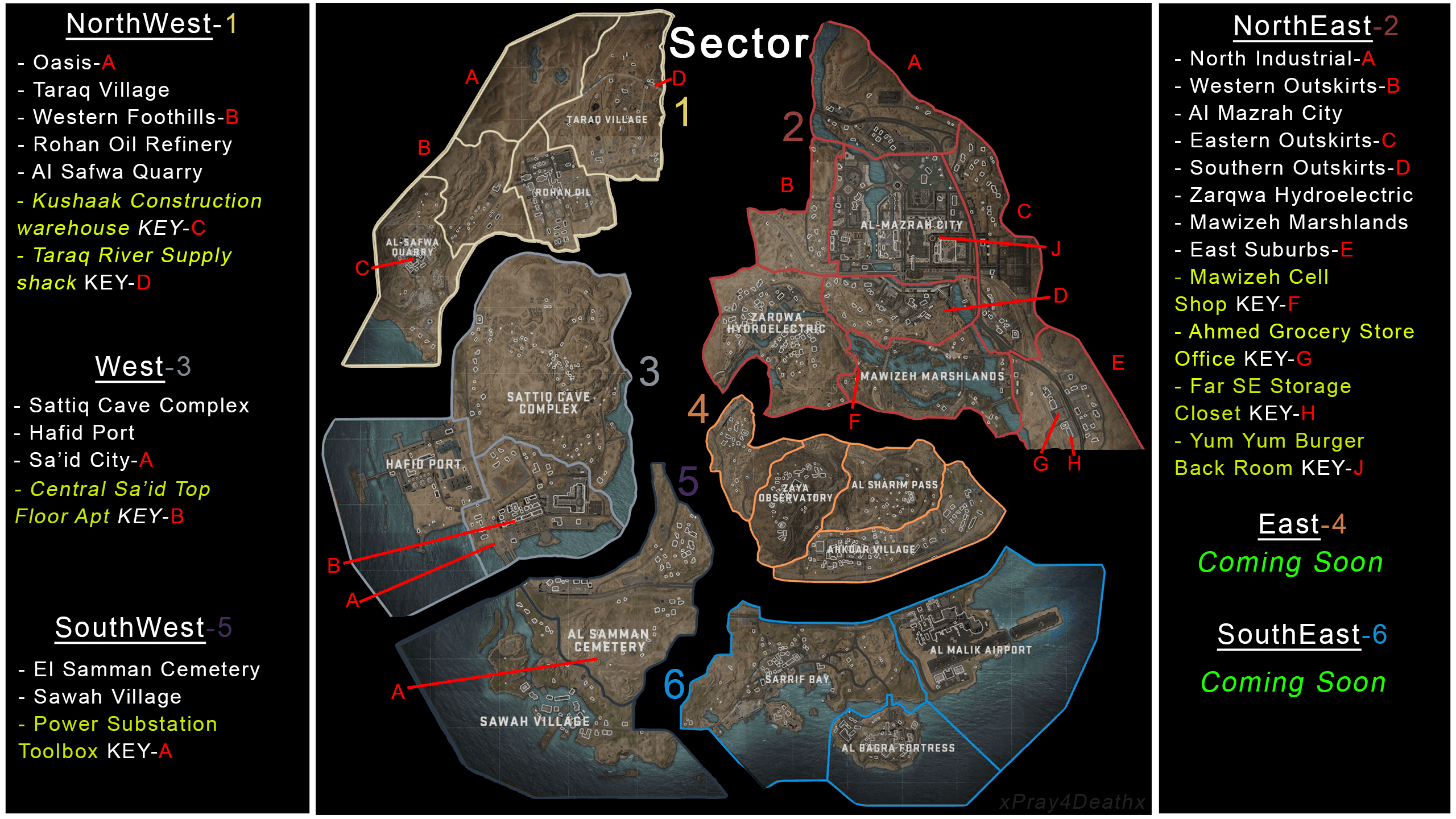 Call Of Duty Modern Warfare II Useful Map With DMZ Keys DMZ