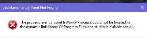 Obs iswow64process2 не найдена. X64 process assist. Exe is not working meme.