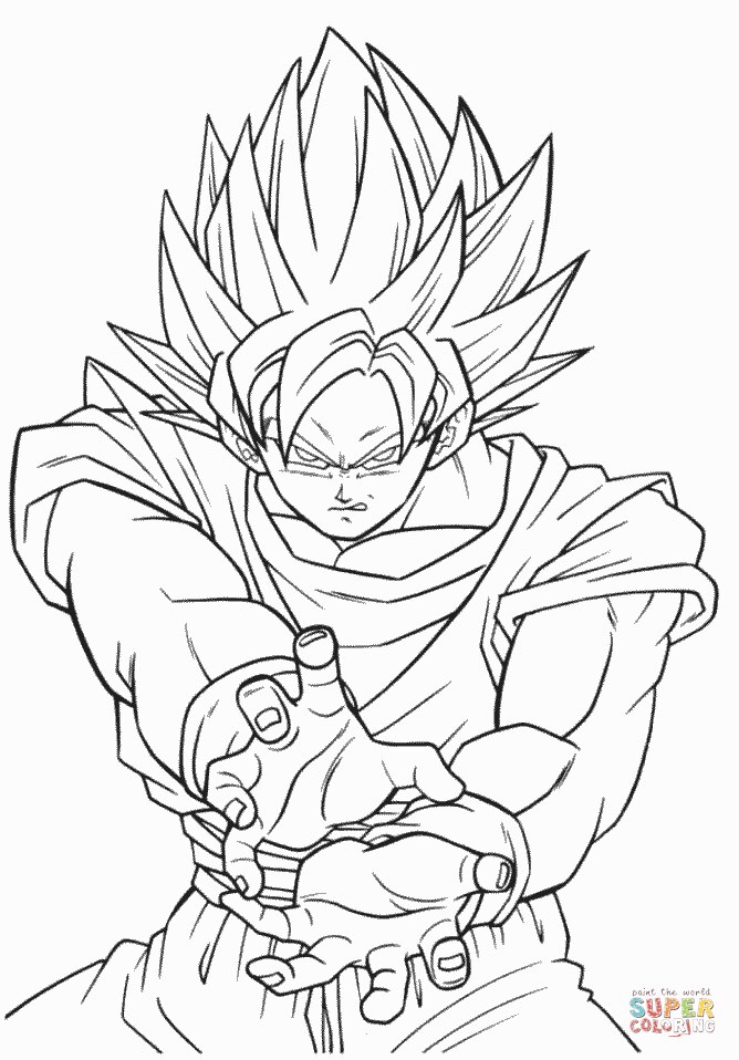 Premium Vector  Coloring page of a cartoon character with the title dragon  ball z.
