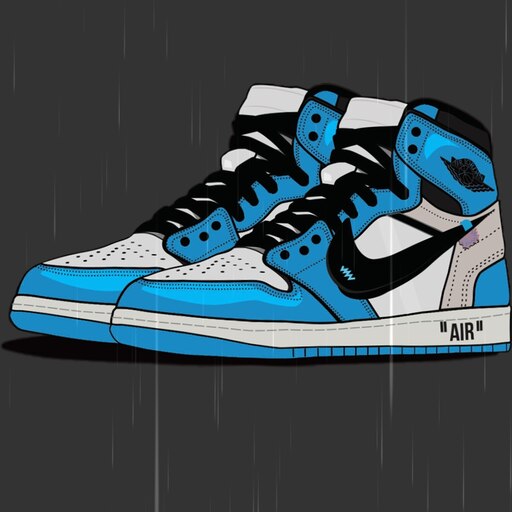 Off white clearance jordan 1 cartoon